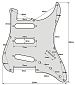 Musiclily MX1148IV Защитная накладка для электрогитары, Fender Stratocaster, 3 слоя, слоновая кость.-3